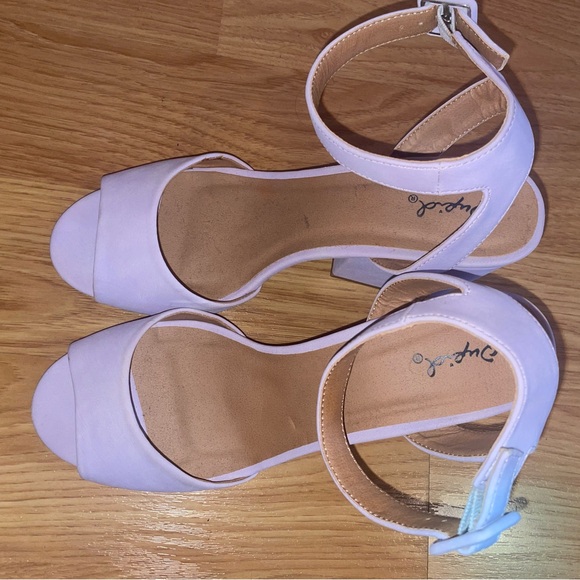 Violet Purple Chunky Open Toe Heel - Picture 3 of 3